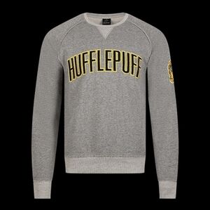 Universal Studios Gray Hufflepuff Harry Potter Crewneck Sweatshirt In Small GUC